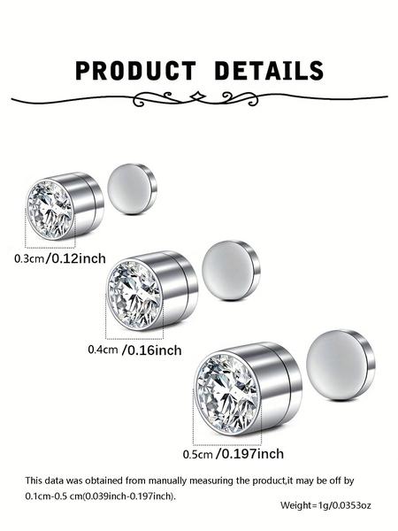 6pcs Magnetic Fake Nose Stud, Fake Nose Piercing Silver Gold Clip On Earring Nose Piercing Kit