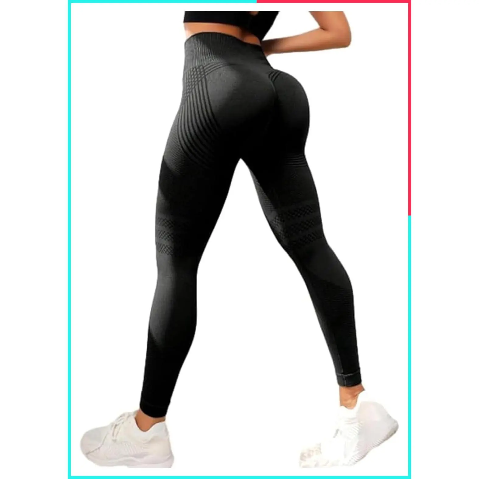 High Waist Anti-Cellulite Compression Leggings for Women, 3D Shapewear with Drainage Massage Effect