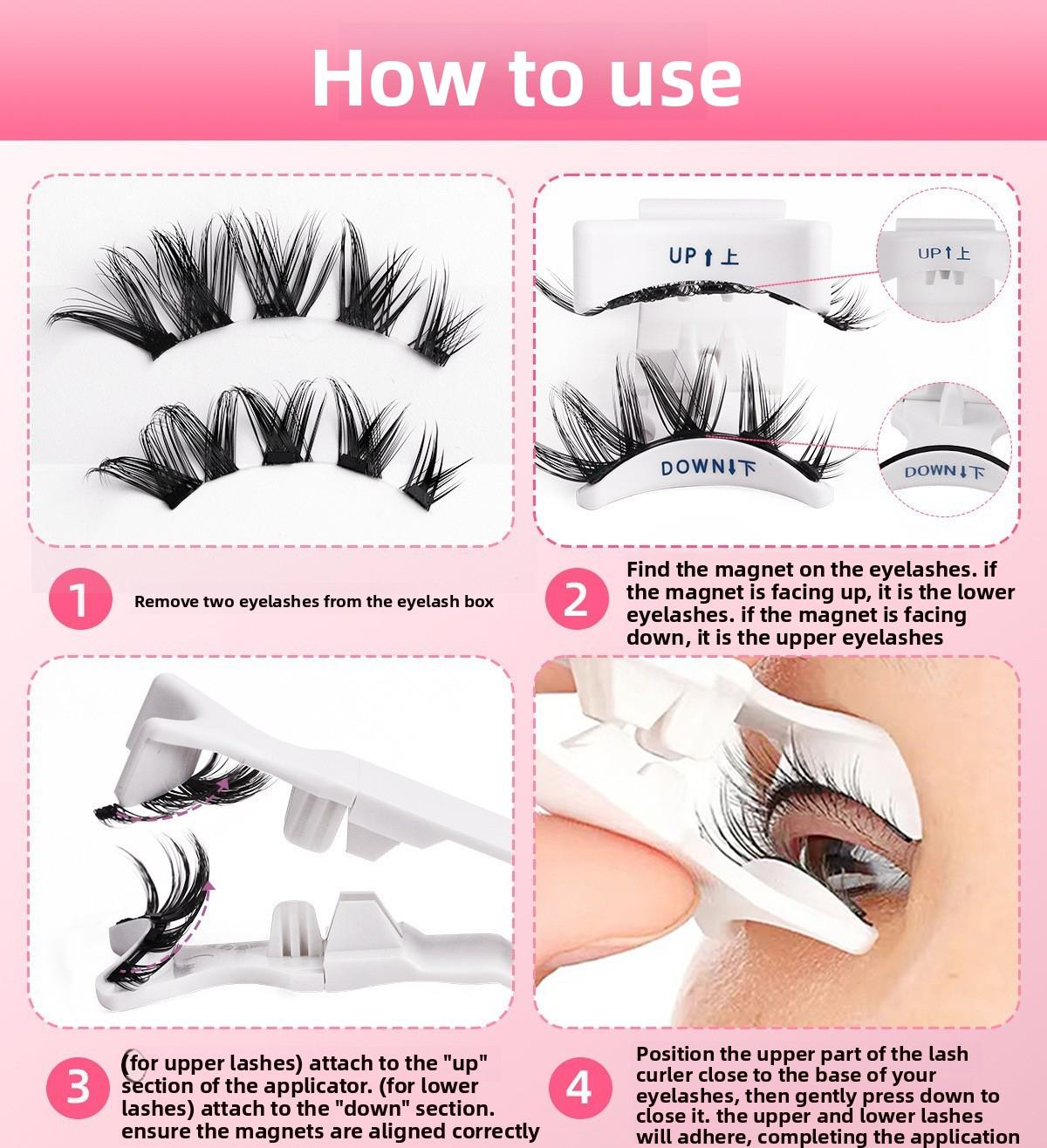 Magnetic False Eyelashes No Glue Required Soft Natural Look Reusable Magnetic Lash Set for Beginners Easy to Apply Daily Party Use