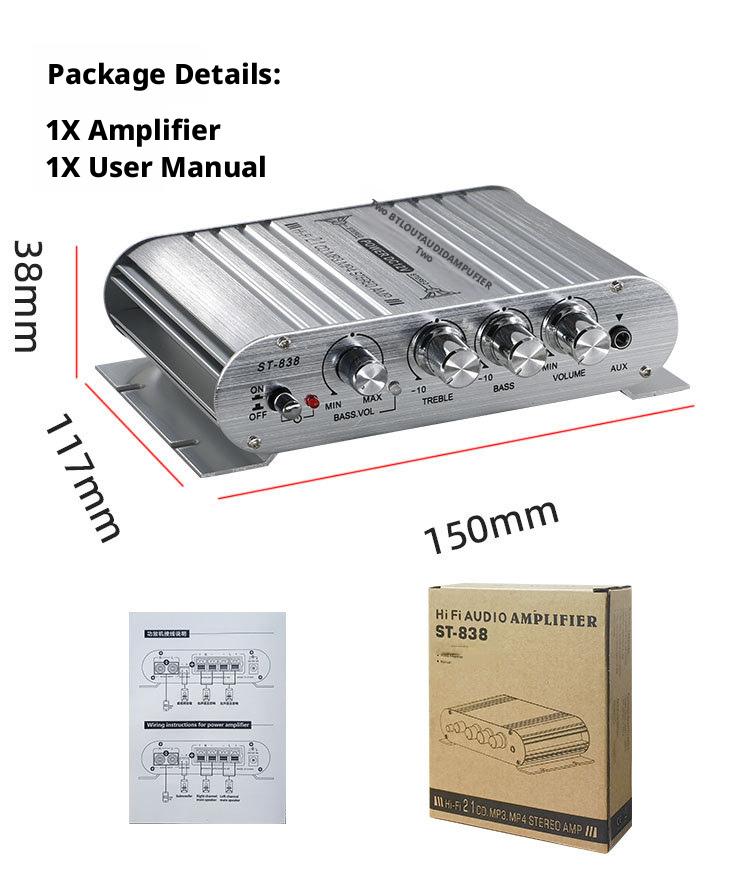 Zhenying's best-selling new model, super bass 2.1 channel amplifier, car-mounted MP3 small foreign trade amplifier