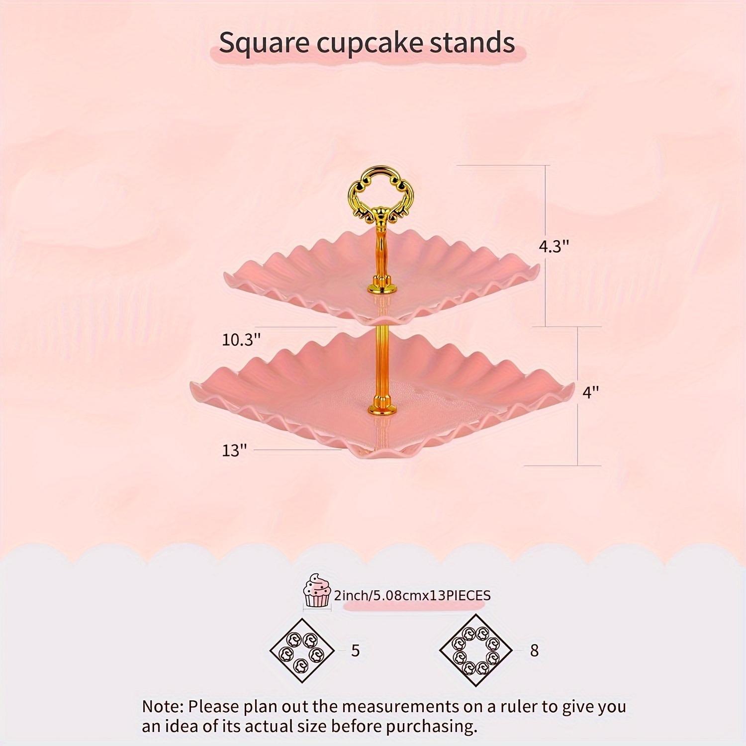sebastian CADIA, Plastic 10pcs Party Cake Stand Set - 3 Double-Tier Cupcake Holders, 3 Triple-Tier Cupcake Holders, 4 Appetizer Trays - Perfect for Birthdays, Bridal Showers Pastry Decorative Kit, Cake Decorating Supplies, 10Pcs Dessert Cake Stand (Pink) sebastian CADIA, Plastic 10pcs Party Cake Stand Set - 3 Double-Tier Cupcake Holders, 3 Triple-Tier Cupcake Holders, 4 Appetizer Trays - Perfect for Birthdays, Bridal Showers Pastry Decorative Kit, Cake Decorating Supplies, 10Pcs Dessert Cake Stand (Pink)