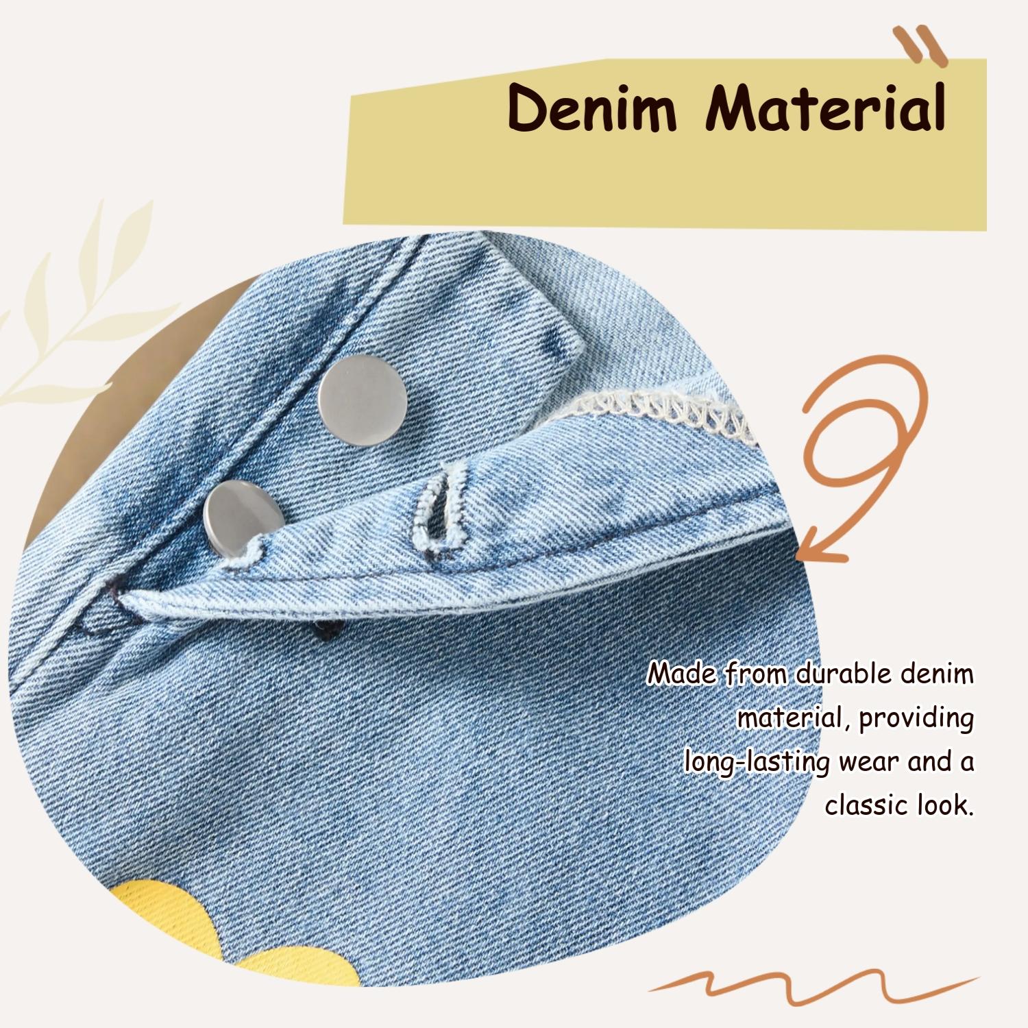 Teenage Girls' Fashionable Graffiti Print Denim Overalls, Loose Fit Casual Jeans for All Seasons, Stylish and Versatile