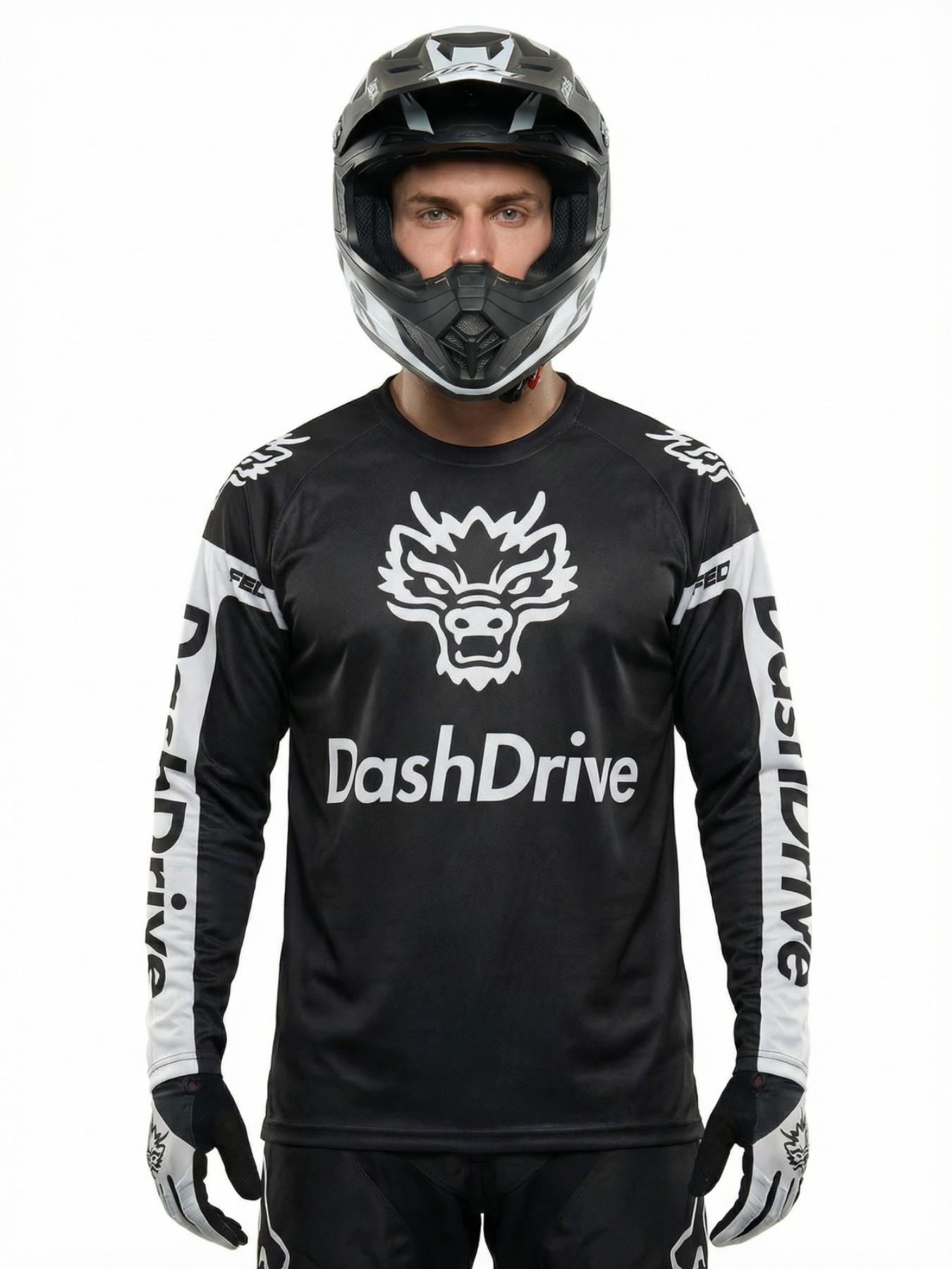 Men's Long Sleeve Downhill Jersey, Breathable Quick-Dry Mountain Bike & Motocross Cycling Top, Ideal for Outdoor Sports