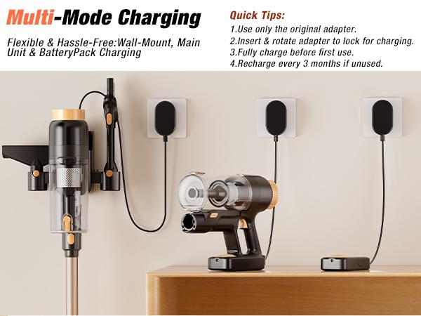 Cordless Vacuum Cleaner, 580W 48KPA, 70 Min Runtime, Touch Screen, High-Power Brush, Self-Standing with Wall Mount for Pet Hair & All Floors Cordless Vacuum Cleaner, 580W 48KPA, 70 Min Runtime, Touch Screen, High-Power Brush, Self-Standing with Wall Mount for Pet Hair & All Floors