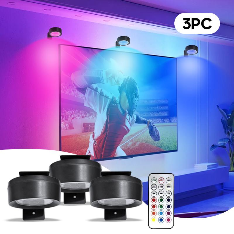 Battery-Powered Wireless Magnetic RGB Picture Light, Picture Frame Light, Adjustable Brightness with Timer, Ideal for Art Displays and Decoration