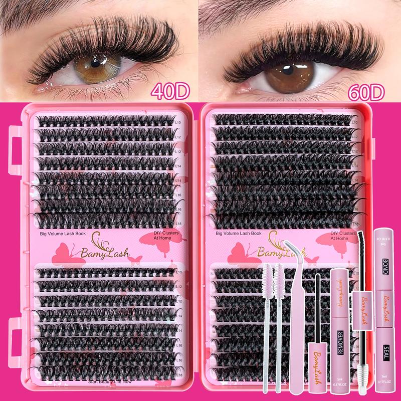1920-Piece Lash Clusters Kit, 10–18 mm D Curl, 30D/40D/50D/60D, 4 Styles Natural Volume Individual Eyelashes Set with Lash Bond & Seal, Remover & Tweezers, Easy DIY at Home, Ideal for Daily Makeup & Beginners