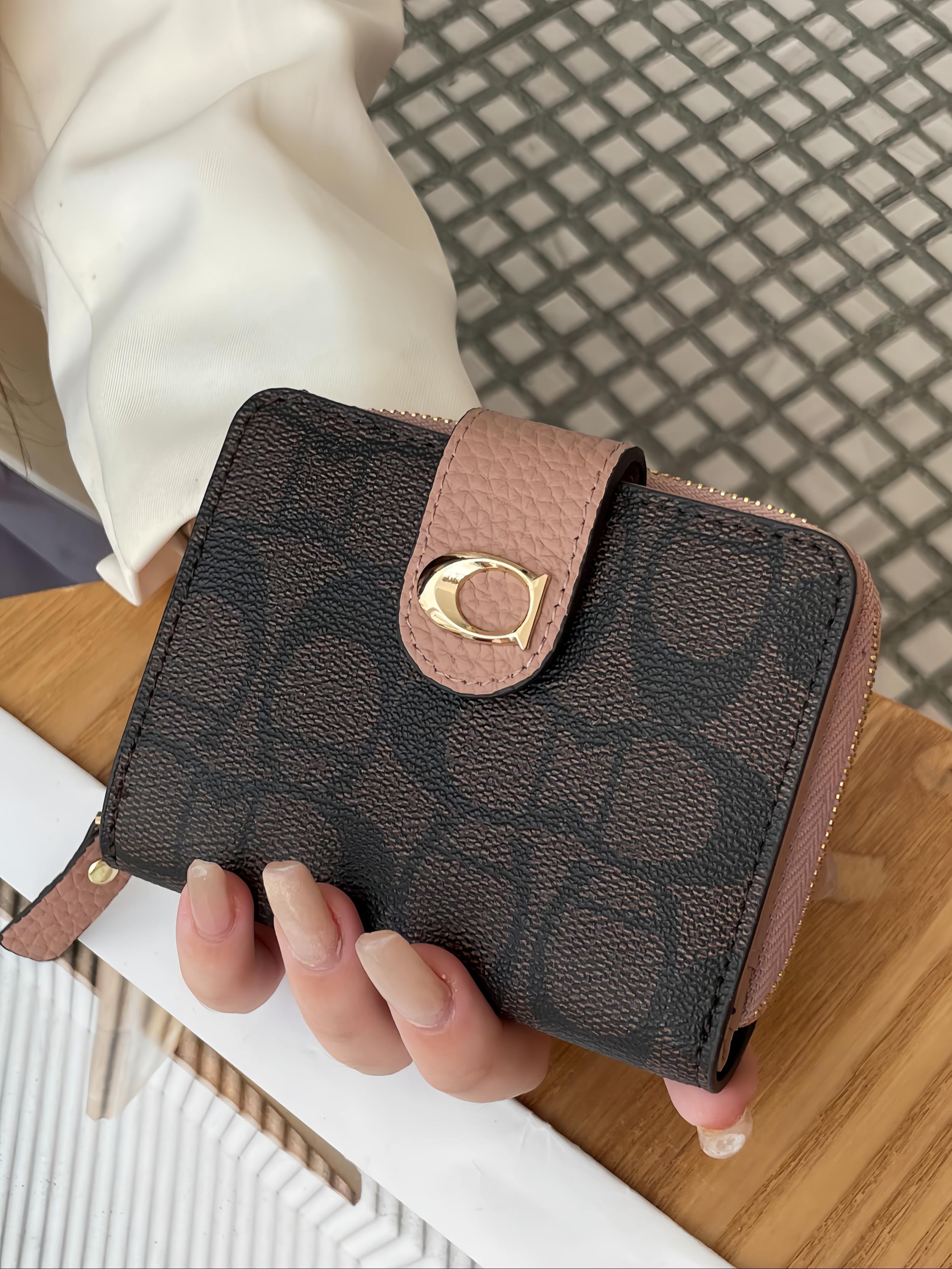 Women's Leather Short Wallet, New Fashion Card Holder, High-End Cowhide Money Clip, Elegant Coin Purse, Stylish Accessories