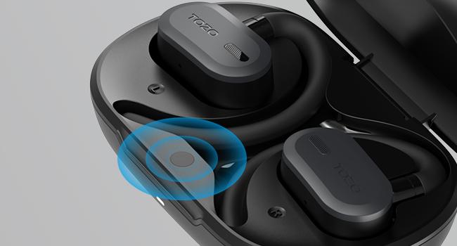 TOZO Open Buds Lightweight True Open Ear Wireless Earbuds with Multi-Angle Adjustment Audio Earphones sport earbuds Headphones Electronic Headset wireless earphone app control open-ear headphone Black headphones bluetooth noisecancellingheadphones