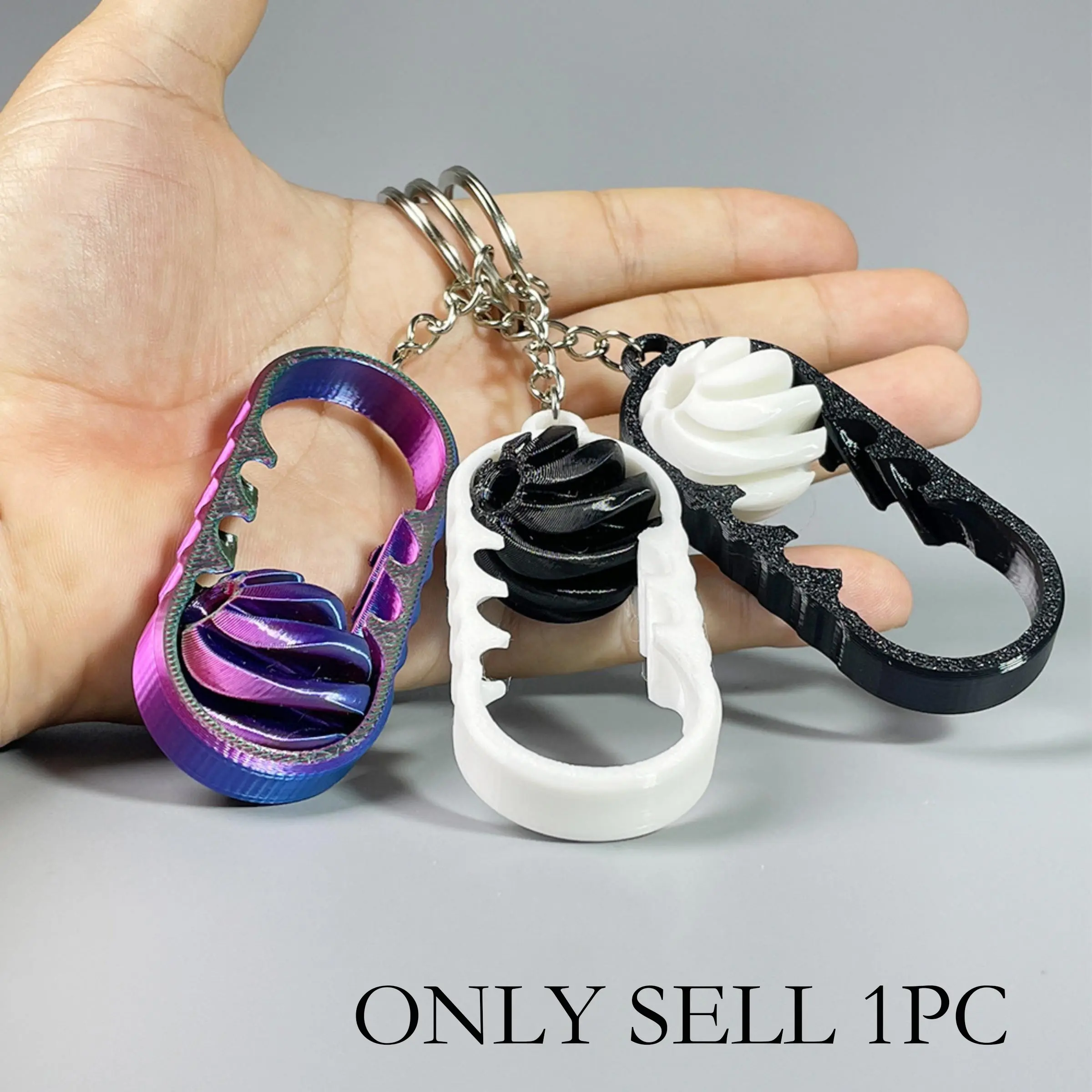 1pcs Fingertip Decompression Spiral Keychain, Keychain Pendant, keyrings, funny Decoration Cool Wallet Pendant for Men Women Cool Keychains