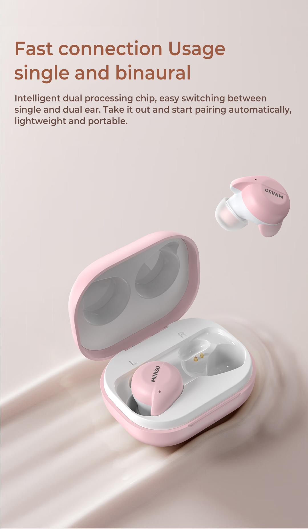 MINISO X51 True Wireless Bluetooth Earphone Noise Cancellation Mini Earbuds With Mic MINISO X51 True Wireless Bluetooth Earphone Noise Cancellation Mini Earbuds With Mic