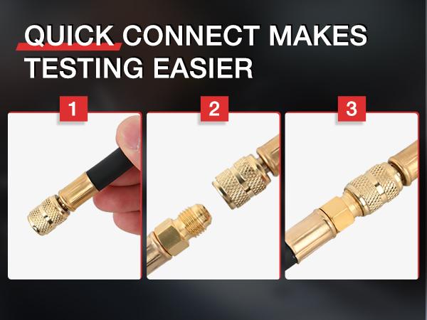 Nilight Fuel Injection Pressure Tester Kit, 0-140 PSI Fuel Pressure Gauge Master Automotive Test Tool for Most Car Truck Motorcycle SUV ATV RV tire inflator pump Leaks Brass dealsforyoudays