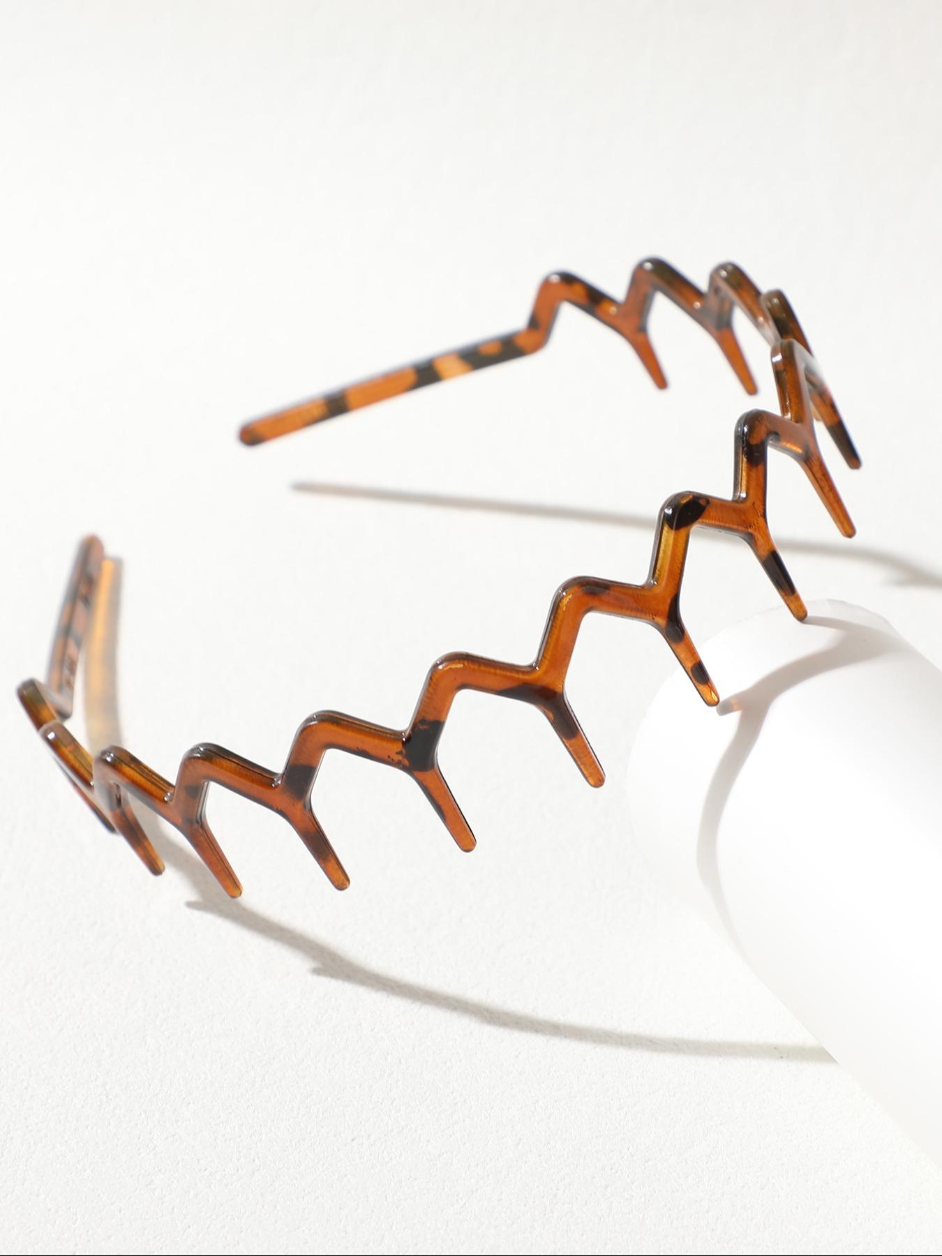 3pcs Women's Hairbands with Teeth Anti-Slip Wave Vintage Simple Restraint Headband Suitable for Face Washing Skincare Fashion Accessory Headbands Women