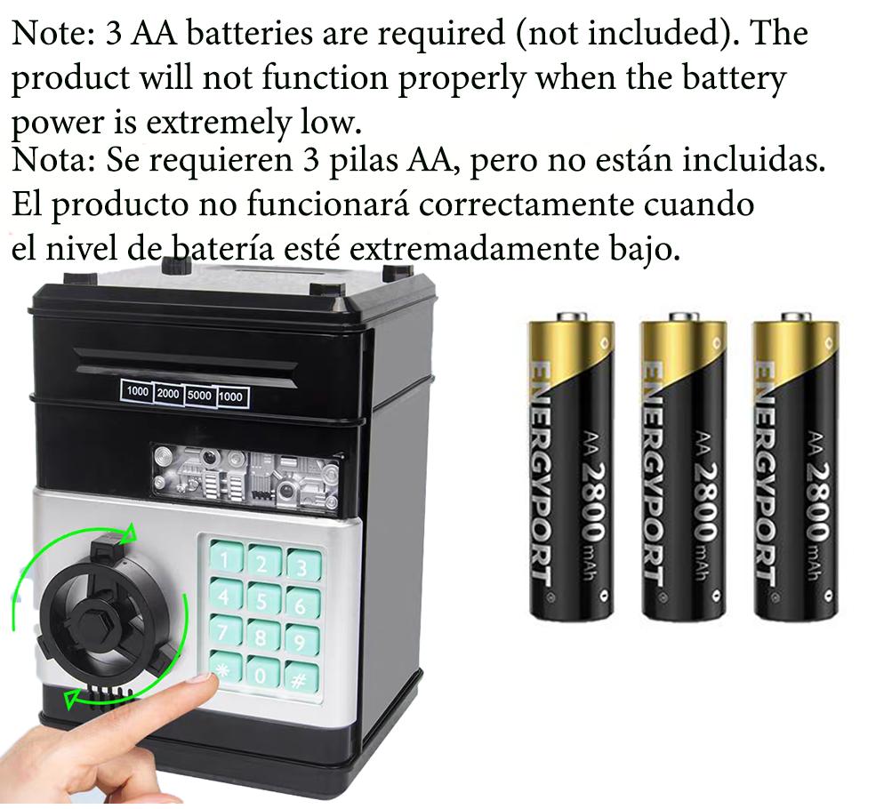 Electronic Piggy Bank with Password Code Lock | Kids Coin Money Savings Box Safe Cash Coin Can Toy, Mini ATM Banks for 3 4 5 6 7 8 9 10 11 12 Year Old Boys Girls  Christmas Birthday Gifts for Children