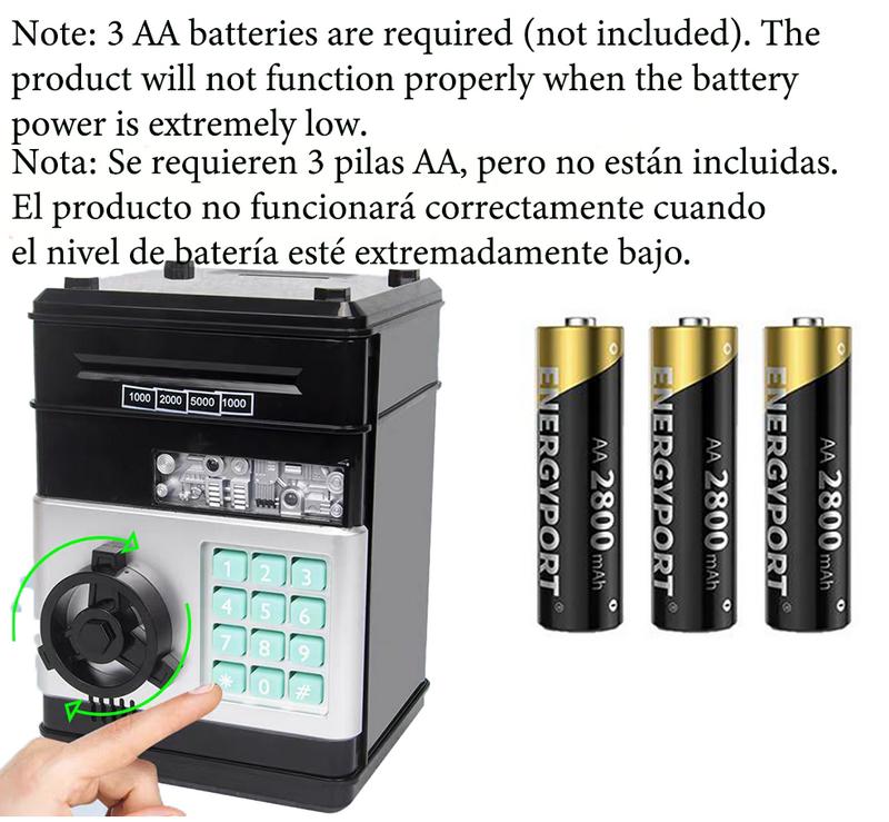 Electronic Piggy Bank with Password Code Lock | Kids Coin Money Savings Box Safe Cash Coin Can Toy, Mini ATM Banks for 3 4 5 6 7 8 9 10 11 12 Year Old Boys Girls  Christmas Birthday Gifts for Children