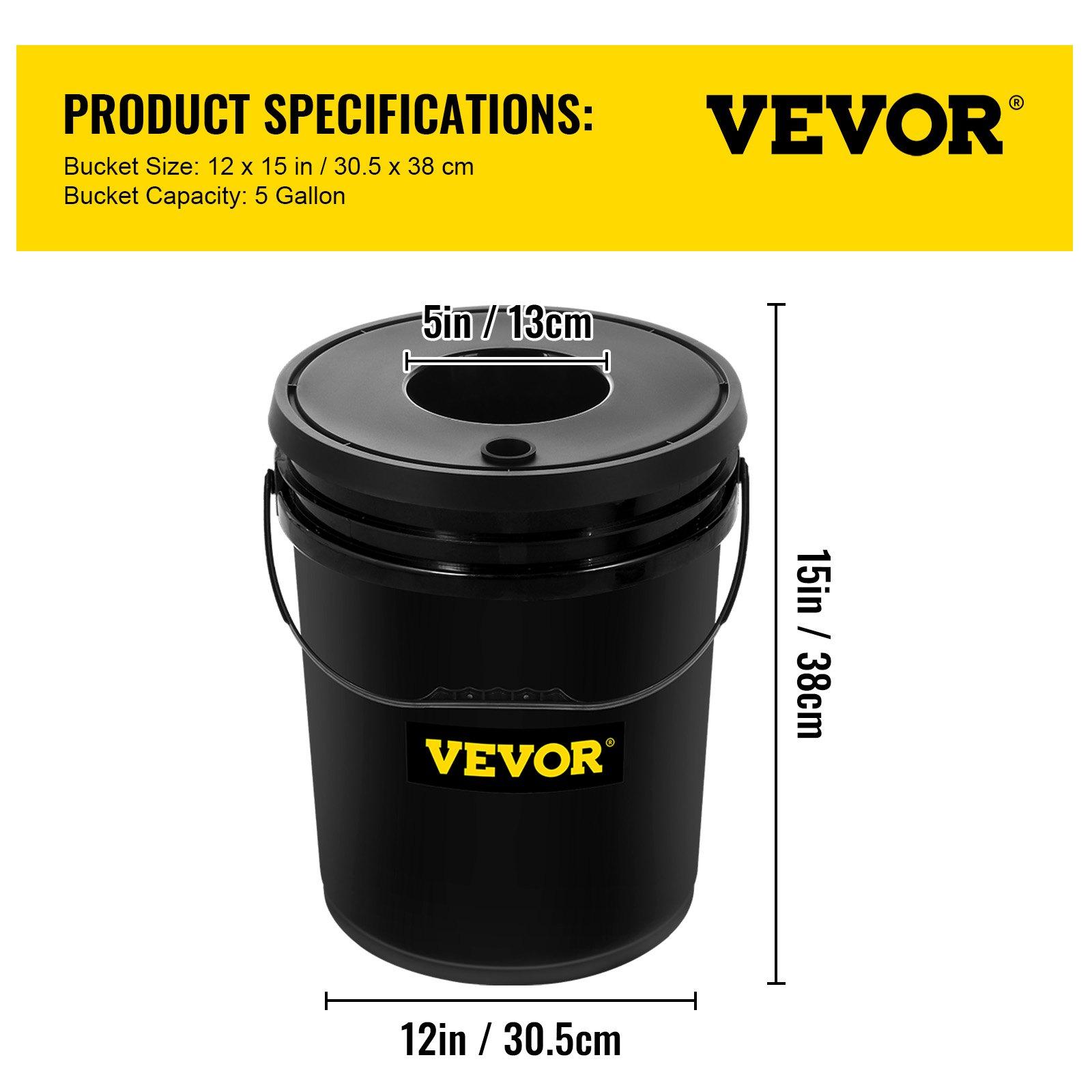 DWC Hydroponic System, 5 Gallon 5 Buckets, Deep Water Culture Growing Bucket, Hydroponics Grow Kit with Pump, Air Stone and Connected Reservoir, for Indoor/Outdoor Leafy Vegetables