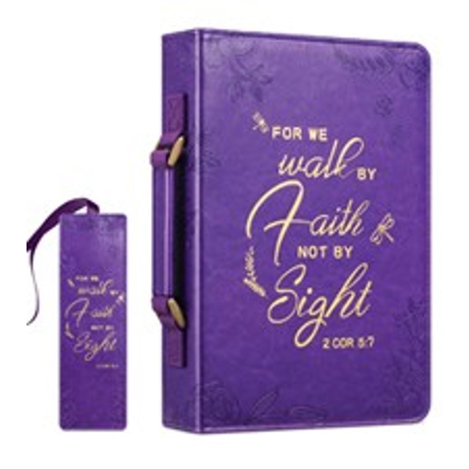 Finpac Polyester Bible Cover - 11x8x2.3" Ipad/Bible Carrying Case with Handle, Zippered Pocket, Multiple Colors, Protective Church Bag Gift for Women Men