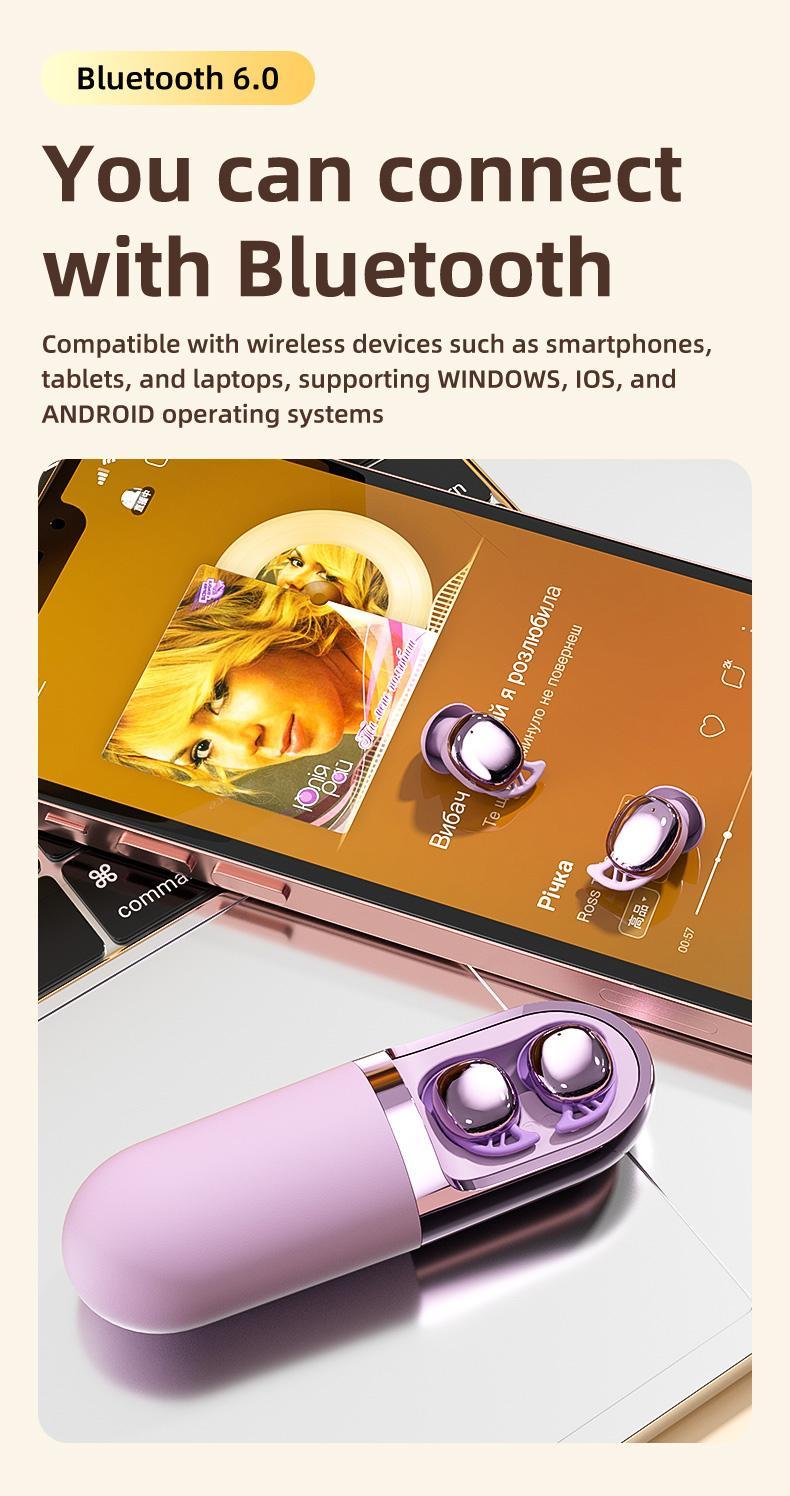 [New Year Deals] Tukio Massage Beauty Bluetooth Earbuds, featuring dual functions for sleep aid and relaxation. With stable Bluetooth 5.3 connectivity and long-lasting battery life, these earbuds make the perfect gift for your partner