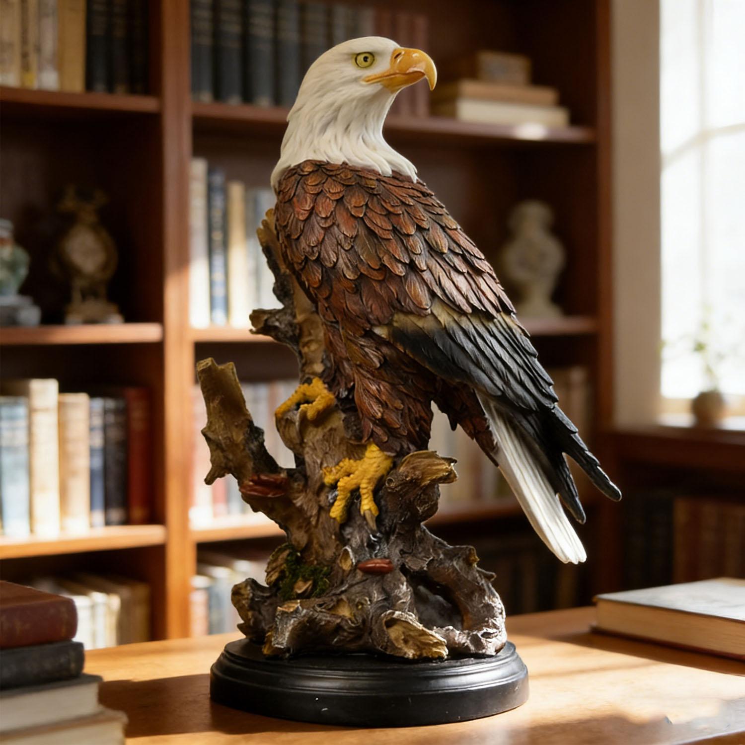 Large-Scale Eagle Resin Craft, High-Detail Soaring Eagle Sculpture, Museum Exhibition Hall Art Display, Gallery Decoration
