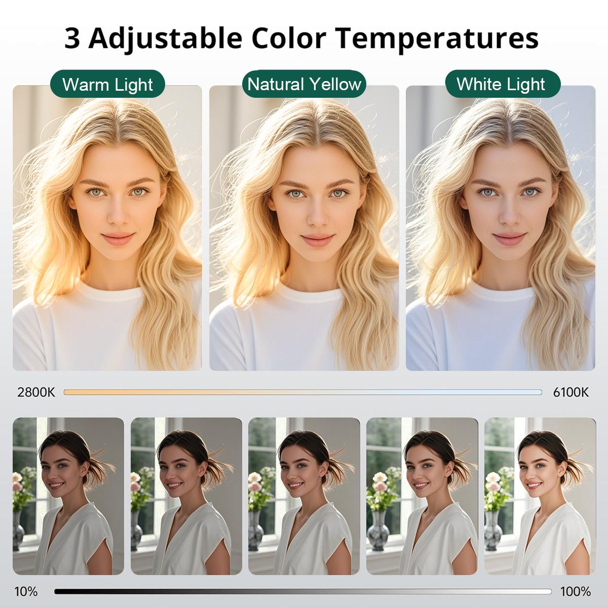 10.26-Inch/26cm Selfie Video Light with 43.3-Inch Extendable Tripod Stand & Phone Holder for Video Recording Makeup TikTok Photography Adjustable LED Circle Lighting Setup#valentines day#springbreak