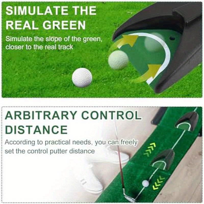 Automatic Golf Ball Return Machine, Battery Powered Portable Putter Trainer, Durable Plastic Material, Non-Slip Base, Indoor Outdoor Use