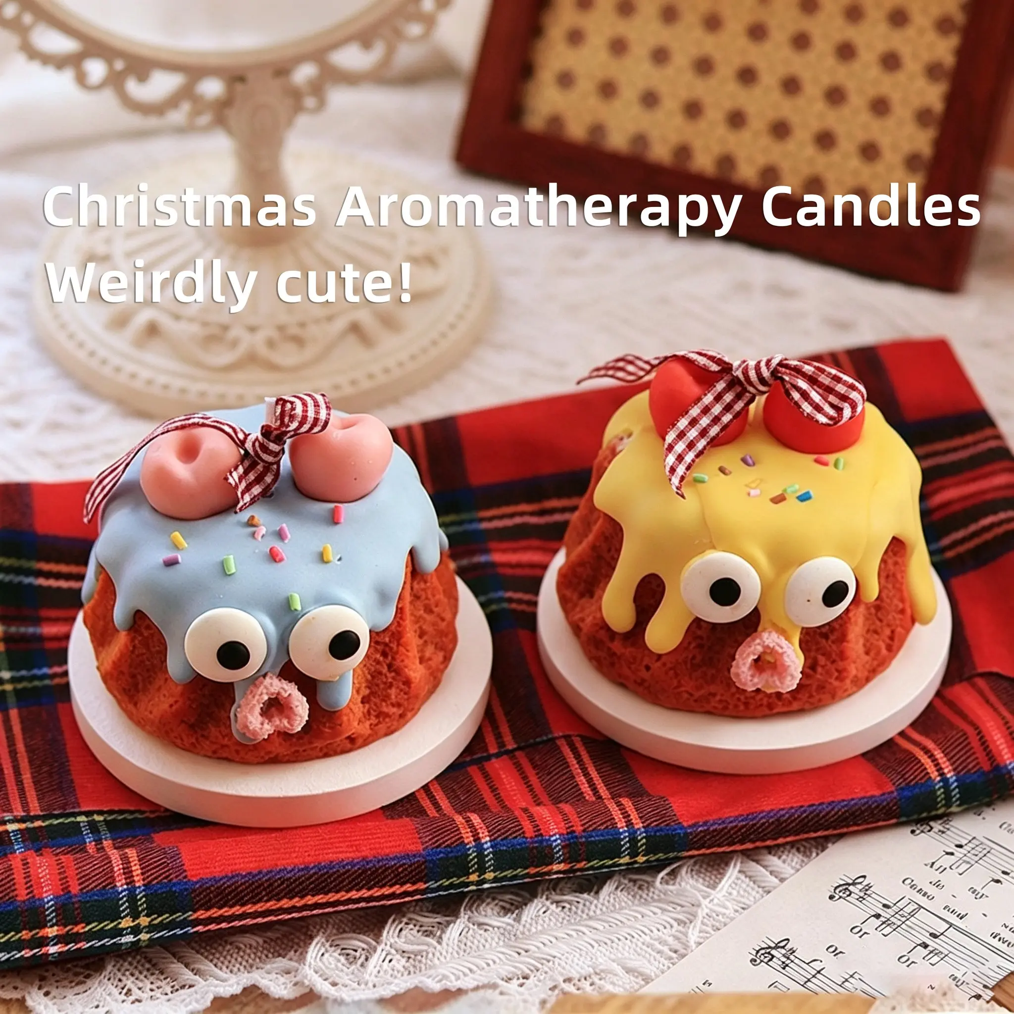 Christmas Scented Candles Gift, Travel Small Candles Soy Wax, Stress Relief Home Fragrance Candles for Bath, Yoga, Bath Long Lasting Time Candles Gift for Women Birthday, Thanksgiving, Mother's Day