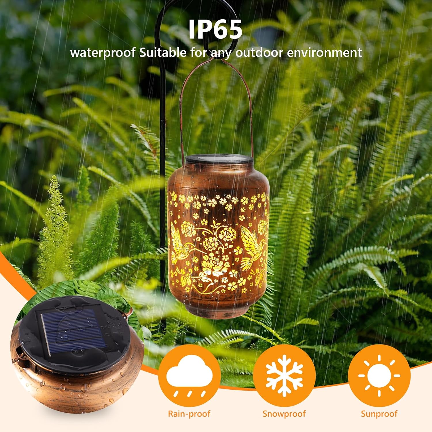 Solar Lantern Outdoor, Hummingbird Solar Light for Grave Cemetery Decor,  Garden Yard Solar Lights, Heavenly  for Mom Grandma Women  Mother Day, Memorial Day, Christmas