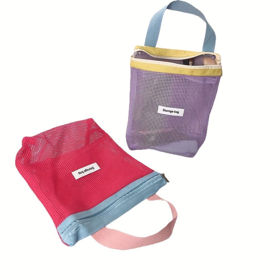 A Basic Nylon Mesh Storage Pouch, Ideal for Students to Carry Glasses, Skincare Items, And Toiletries for Fitness And Swimming
