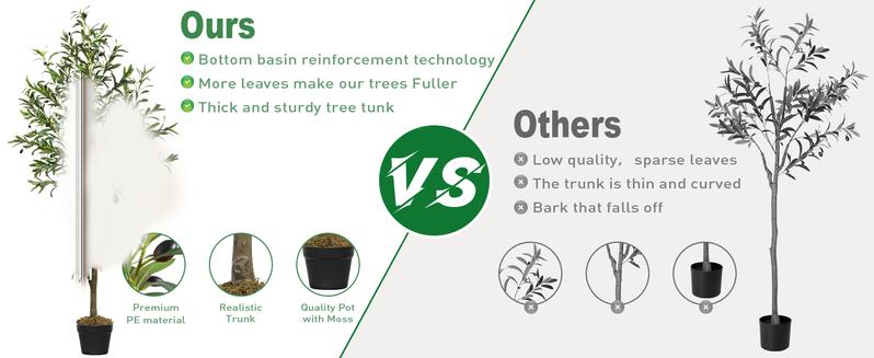 Artificial Olive Tree, Fake Indoor Plants , 6/7/8 Feet Tall- Realistic Large Simulated Potted Tree - Vintage Modern Home Decor For Home Office, Bedroom And Living Room, Thanksgiving Decoration Artificial Olive Tree, Fake Indoor Plants , 6/7/8 Feet Tall- Realistic Large Simulated Potted Tree - Vintage Modern Home Decor For Home Office, Bedroom And Living Room, Thanksgiving Decoration