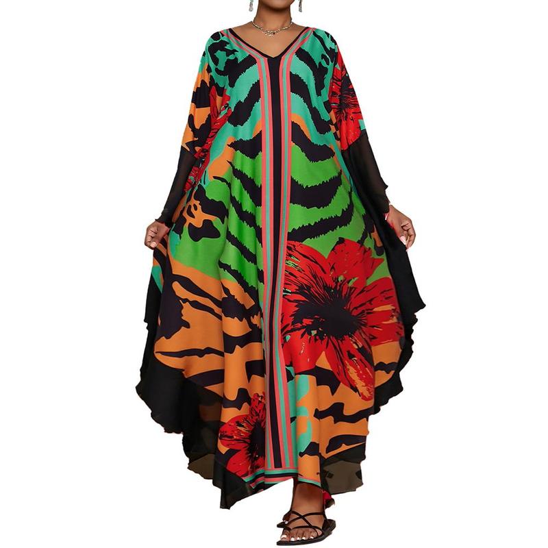 Bsubseach Caftan Cover Ups for Swimwear Women Plus Size Kaftan Bathing Suit Cover Up Dress Resort Wear