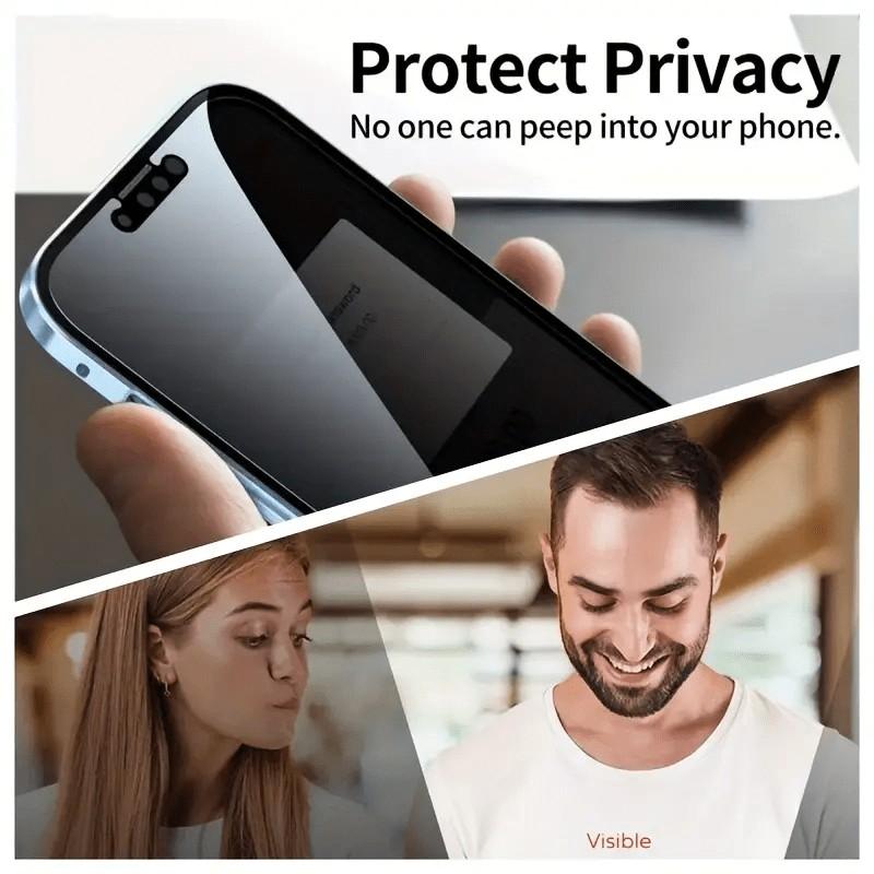 2-Pack Matte Privacy Screen Protectors for iPhone 17 Pro Max/16/15 /14/13/12/11/ Plus/16E/Xs Max/Fingerprint Resistant, No Bubbles, Easy Application, Frosted Anti Spy Soft Film, Privacy Shield Matte End Protecto