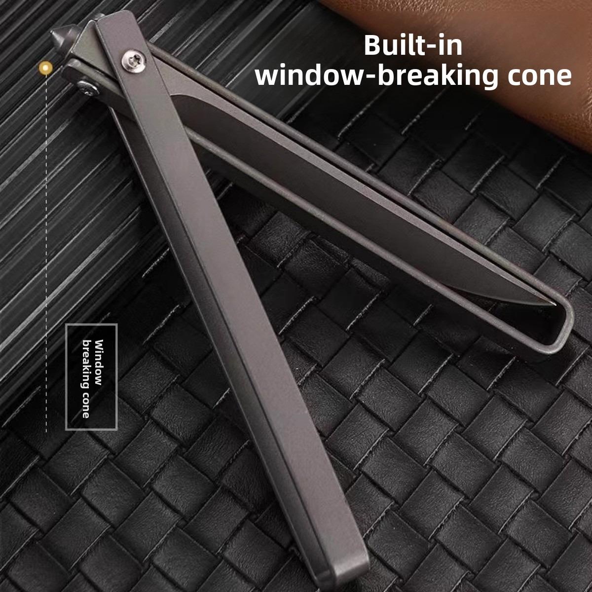 Pocket multi-function outdoor EDC folding knife portable knife stainless steel fruit knife high hardness with leather case, camping hiking, gift