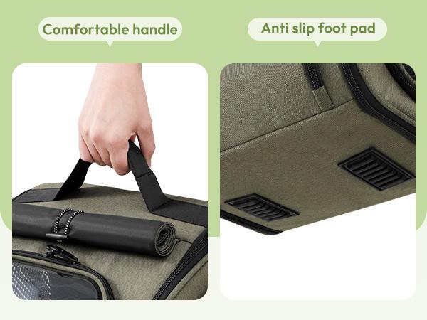 Pecute Cat Backpack Carrier Large Space Bubble Design for Travel Green Gray Khaki Ideal for Cat Lovers Animal Carrier