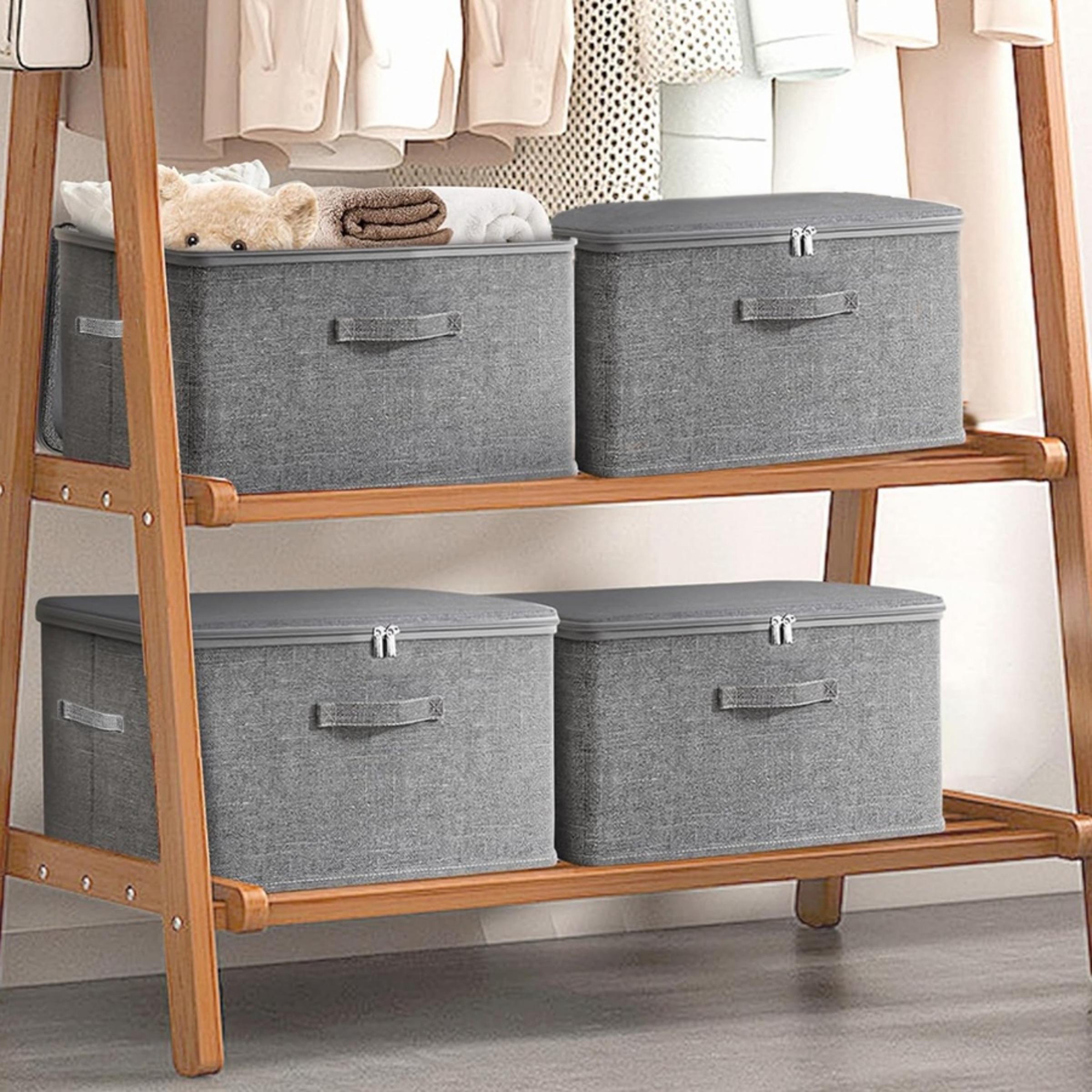 Foldable Ion Storage Box, Waterproof Organizer, Bedding Folder, Foldable Storage Box, Suitable for Closet, Bedroom, Kitchen, Books