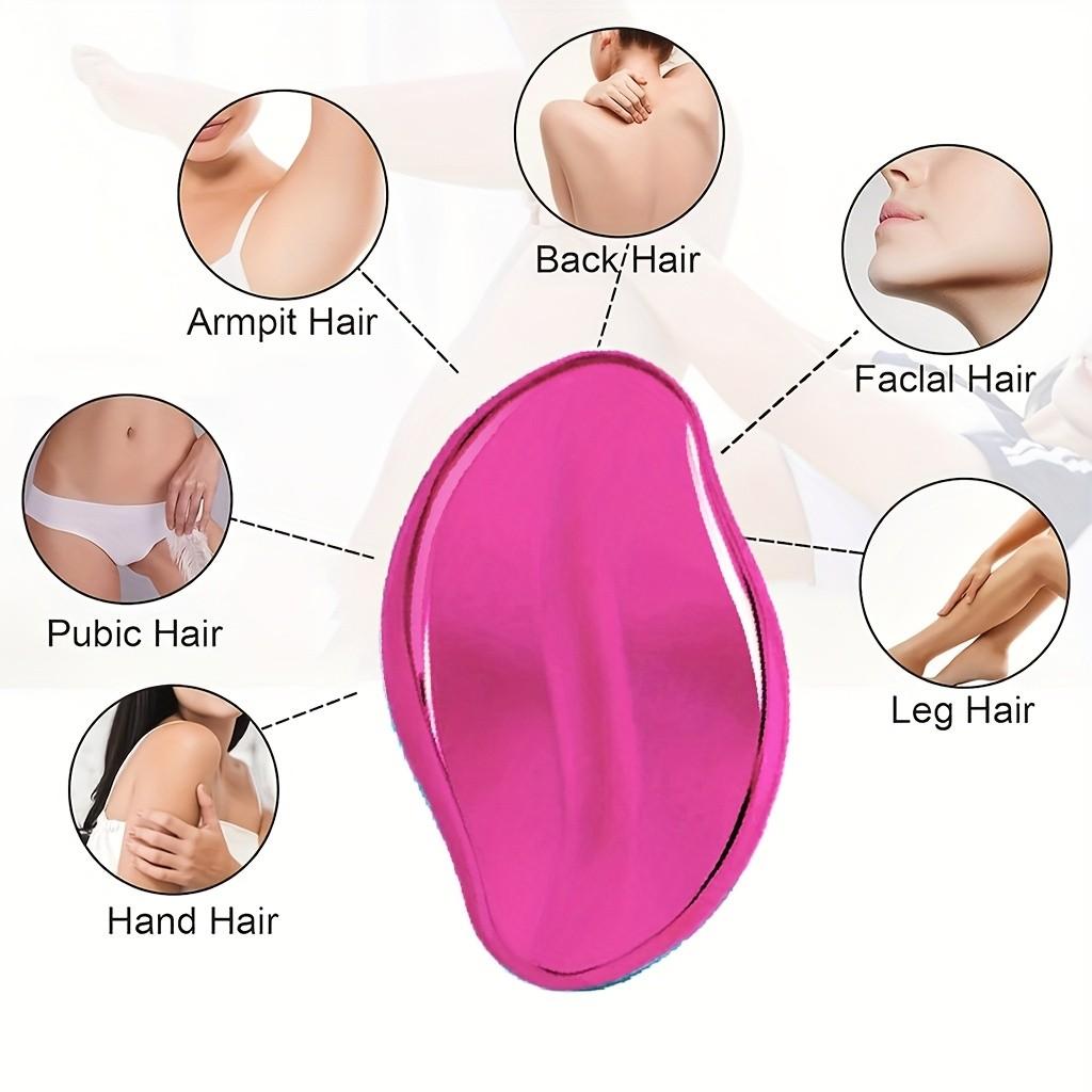 Crystal Hair Remnoval Tool Hair Removal Unisex Pain-Free ExfoliatorReusable Waterproof,Blue Gold Silver Colors, Designed foruse on smooth skin on the back,arms,and legs.I For usein shaving. Ideal Mother's Day Gift, Christmas gift, Reusable Hair Remover