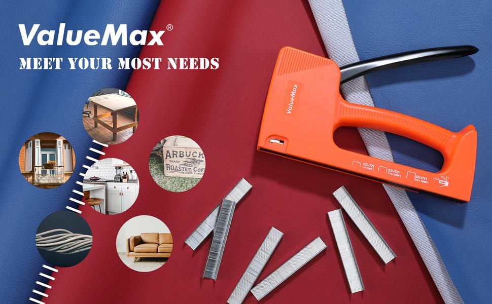 #JumpstartSale VALUEMAX Light-Duty Stapler Kit, Includes 1600 COUNTS 5/16'' Staples, Manual JT21 Staples, for Upholstery, Material Repair, Decoration, Furniture, DIY Use