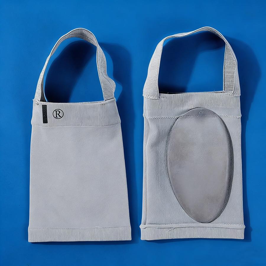 Elastic Heel Strap Arch Support Socks, Comfort Gray Foot Compression Socks with Arch Pads for Sports & Daily Walking