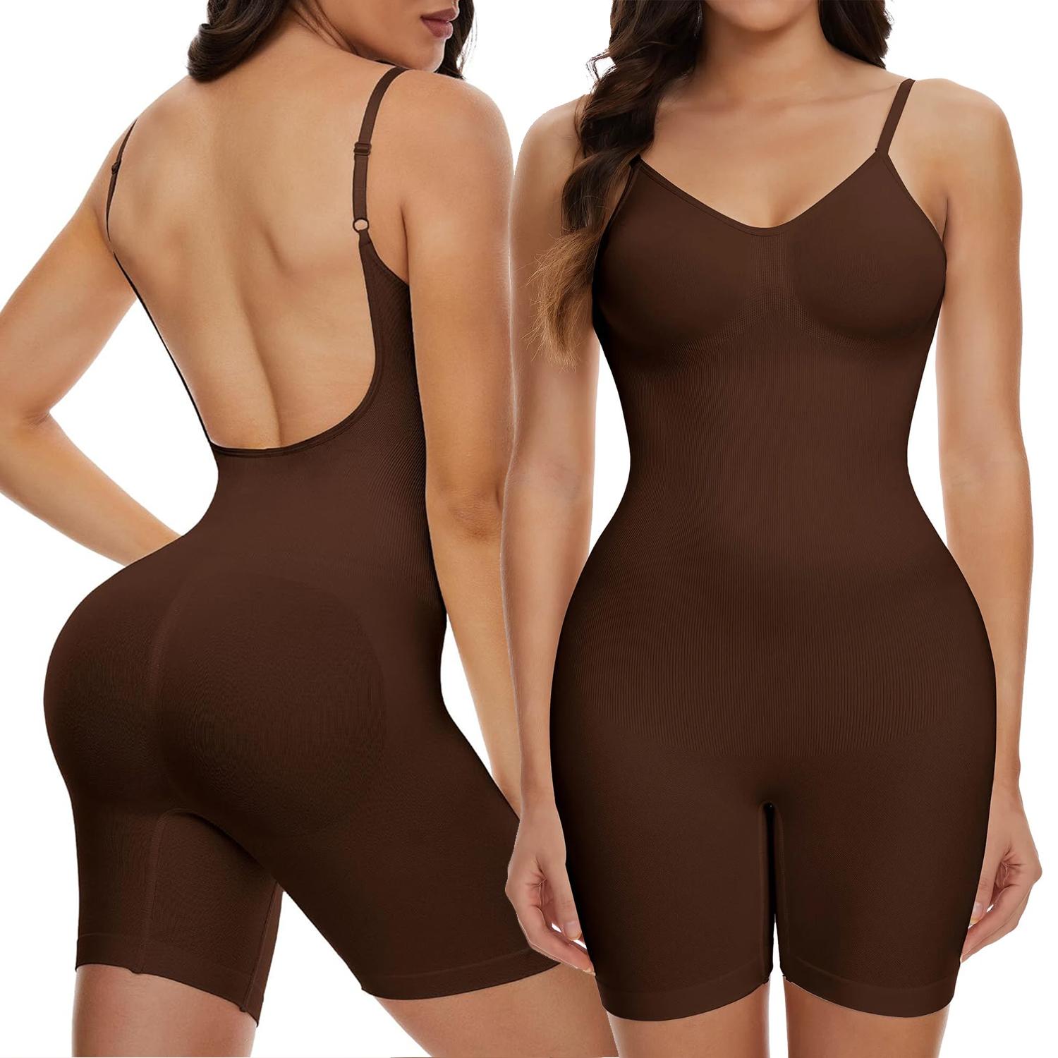 Backless Shapewear Bodysuit for  Low Back Tummy Control Butt Lifting Full Body Shaper  Body Suit Womenswear Basic Minimalist