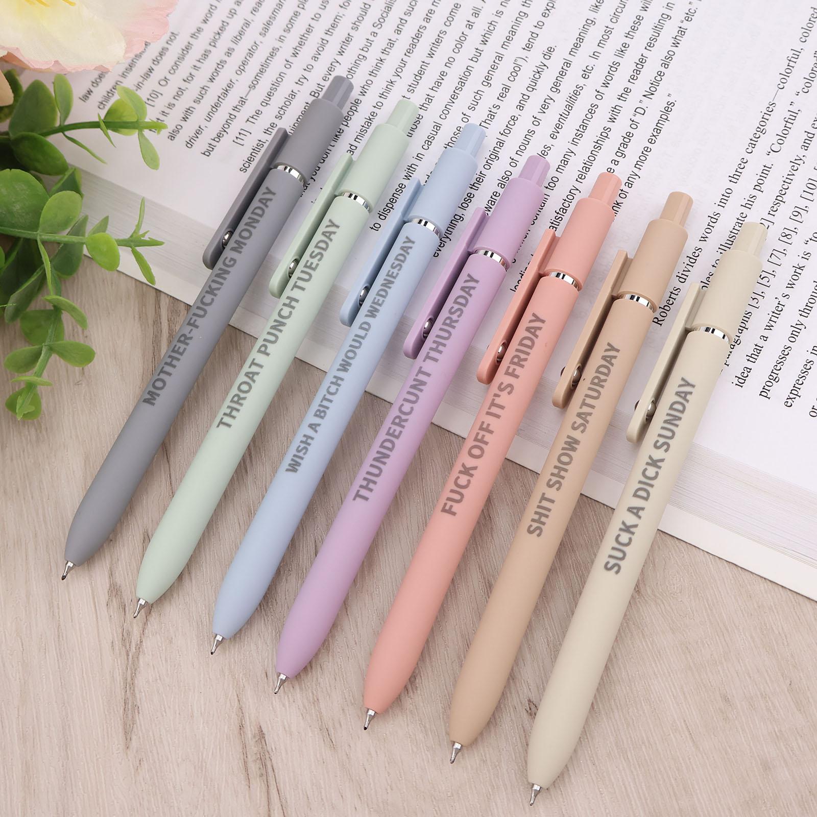 Creative Gel Ink Pen, 7/10pcs Daily Emotional Wording Writing Pens, Smooth Writing Pen, College Student Pen, Office Stationery and Supplies #TOP PICKS