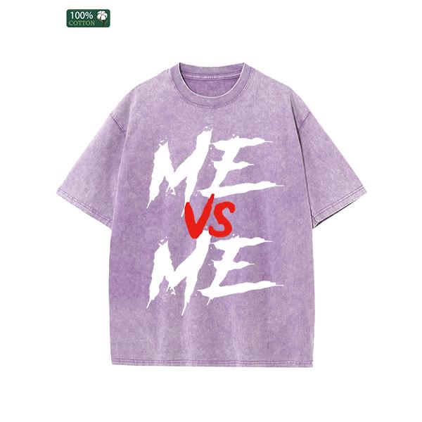 All-Season Men's Clothing, Printed Men's Fashion T-shirts, High-quality Heavy Washed Tee, Round Neck Loose Large Size Men's Short Sleeves Graphic Top.