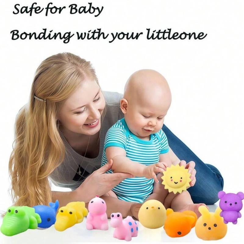 48pcs Mochi Squishy Toys, Mini Animal Squeeze Toys, Stress Relief Toys, Party Favor Bag Fillers, Birthday Party Gifts, Random Colors