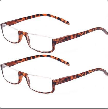 DEAAOK 2 Pack  Half Frame Reading glasses Men Women ordinary glasses