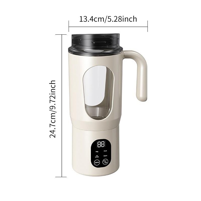 Portable USB Rechargeable Juicer, Small Juice Maker for Smoothies and Milkshakes, Mini Ice Crusher, 4 Modes, 580ML Capacity, Easy Clean, Travel Friendly