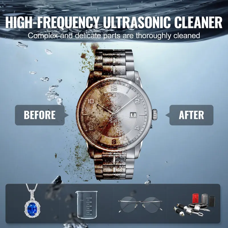 VEVOR 22L 480W Professional Digital Ultrasonic Cleaner with Heater, Timer, Basket - Toolupgrade Cavitation Machine for Lab Tools, Metal Parts, 22 L