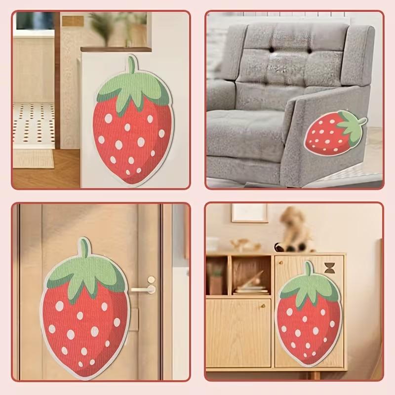 Self-Adhesive Cat Scratching Board, Polyester Material, Cute Cartoon Playful Design Climbing Pad, Furniture Wall Scratch Protector, Small Cat Claw Decoration