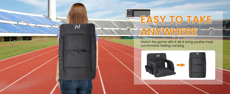 Lilypelle 21“/25” Wide Double Heated Bleacher Seat – 6-Position Recliner with Arms & Back, Portable for Sports & Outdoors, Power Bank Not Included Lilypelle 21“/25” Wide Double Heated Bleacher Seat – 6-Position Recliner with Arms & Back, Portable for Sports & Outdoors, Power Bank Not Included