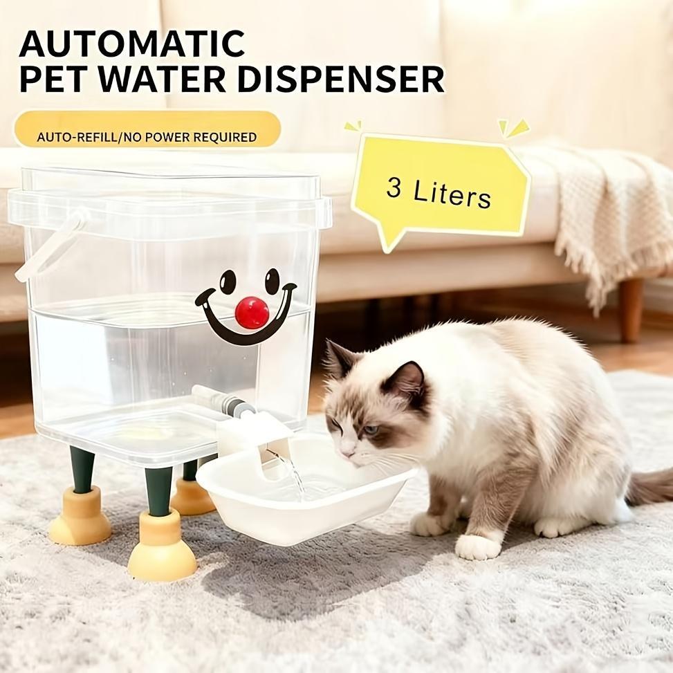 2026 New Dopamine Design Pet Water Fountain - 101.44oz Large Capacity Gravity Water Tank, Spill-Proof, Moisture-Proof, Easy-to-Clean Pet Drinking Device for Home, No Power Required Dog & Cat Feeding Accessory