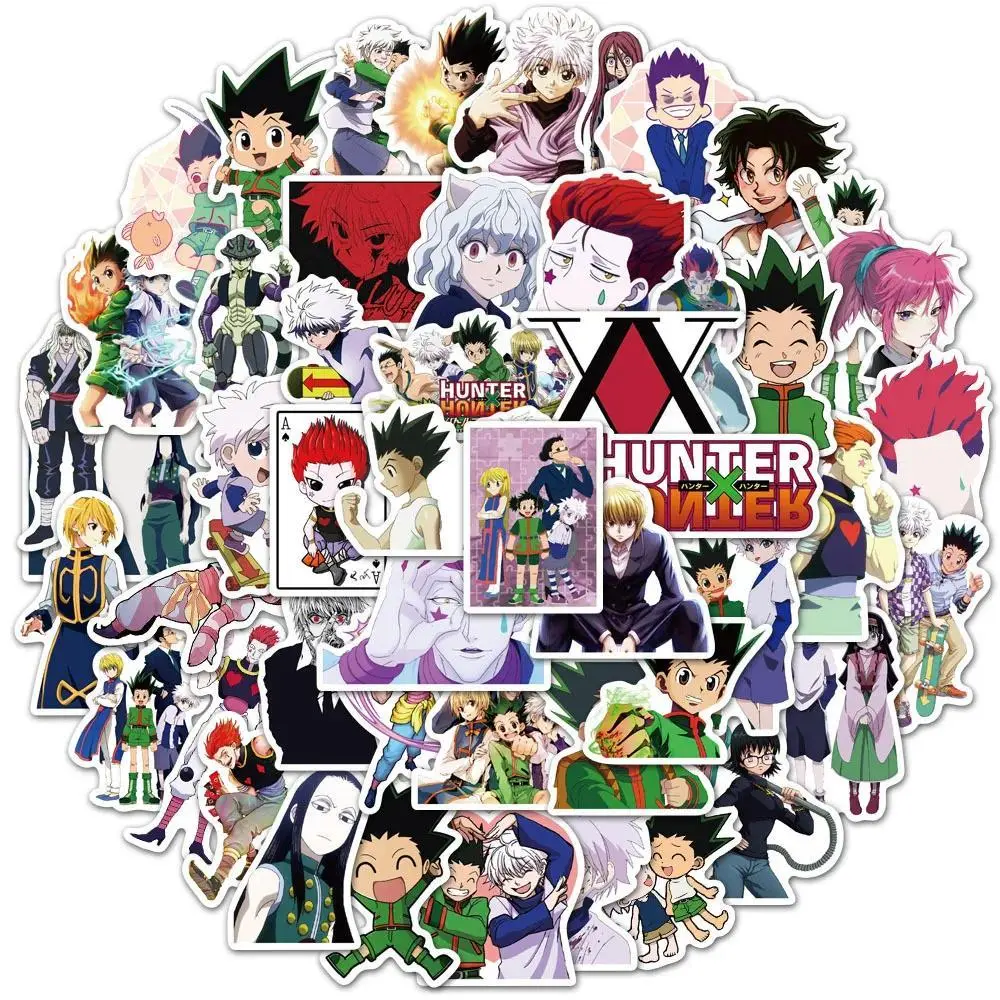 2026 hot item 50Pcs HUNTERxHUNTER  Anime Stickers GON FREECSS Killua Zoldyck Hisoka Trunk Laptops Waterproof Journal Stationery Sticker Popular stickers