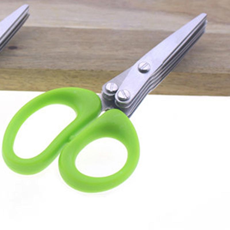 Stainless Steel Five-Layer Multi-Functional Spice Kitchen Scissors, Kitchen Shears, Durable Stainless Steel Design, Ideal for Cooking & Food Prep