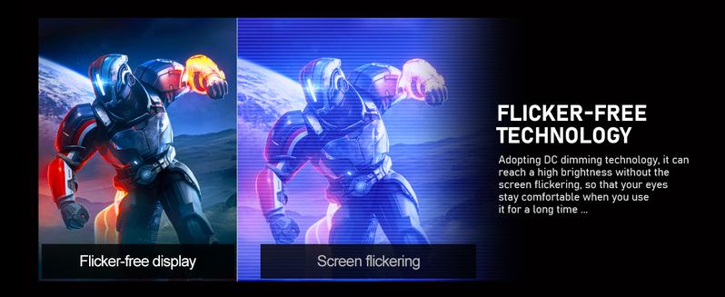 24.5 Inch IPS PC 200Hz Gaming Monitor, FHD 1080p Screen, 1ms Without Bezel, freesync, 99% sRGB, 178 ° Angle View, HDMI、DisplayPort, Compatible with Wall mounting 75 * 75MM - Black