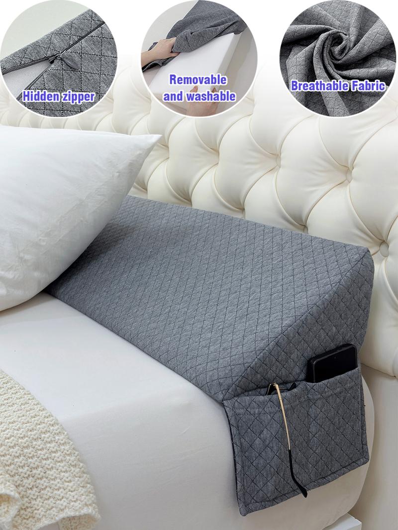 [Valentine’s Day]Sleep Support Pillow, Wedge-Shaped Pillow, Bed Headboard Gap Filler and Back Support for Sleeping, Fills the Gap between Headboard and Mattress or Wall from 0-7 Inches, All-Season Comfort Design for Bedroom